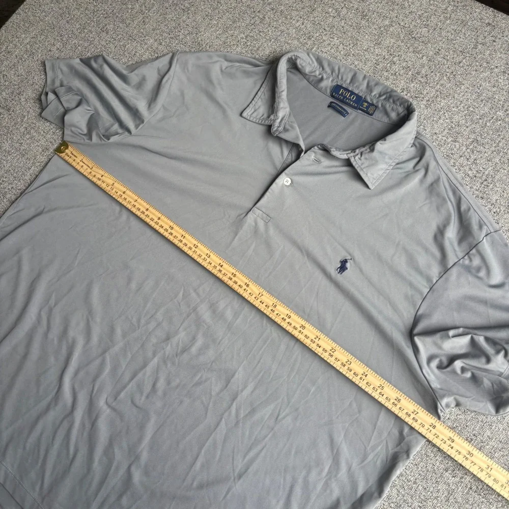 Polo Ralph Lauren Polo Mens‎ 2XB Gray Performance Short Sleeve Pony Golf Shirt